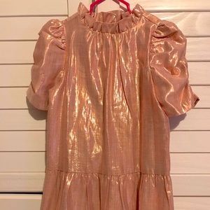 Janie and Jack Sparkly Pink Dress EUC